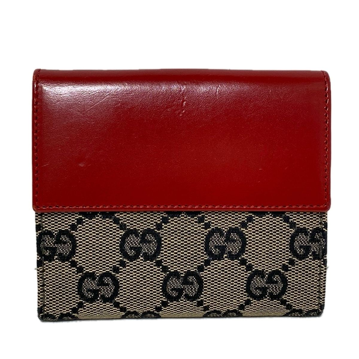 希少✨GUCCI グッチ GG柄 ジャッキー 二つ折り財布 レッド レザー GUCCI グッチ 財布 二つ折り 折財布 折り財布 レディース GG柄