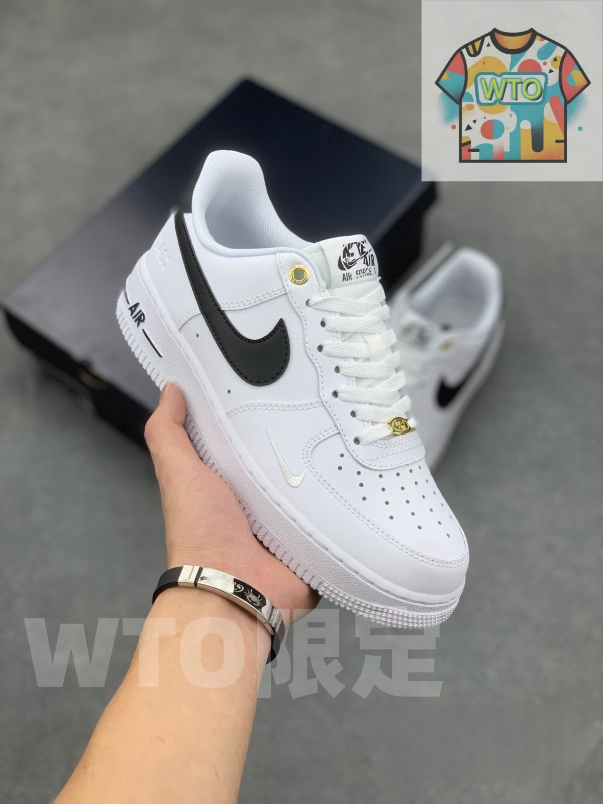 お げ 即 Nike Air Force 1 Low 07 LV 8 40 th Anniversary White Black ナイキ WTO輸入1