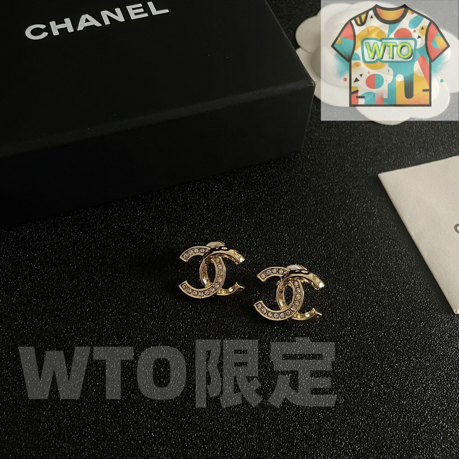  WTO通販 Chanel ヴィンテージ アルファベットピアス 価格-WTO輸入-ACG 17 イヤリング ノンホールピアス アクセサリー