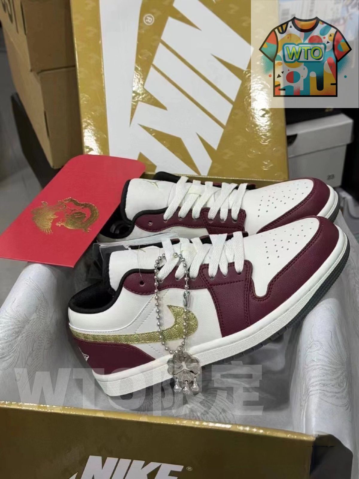お げ 即 ナイキ travis scott×AIR JORDAN 1 Low year of the dragon ナイキ