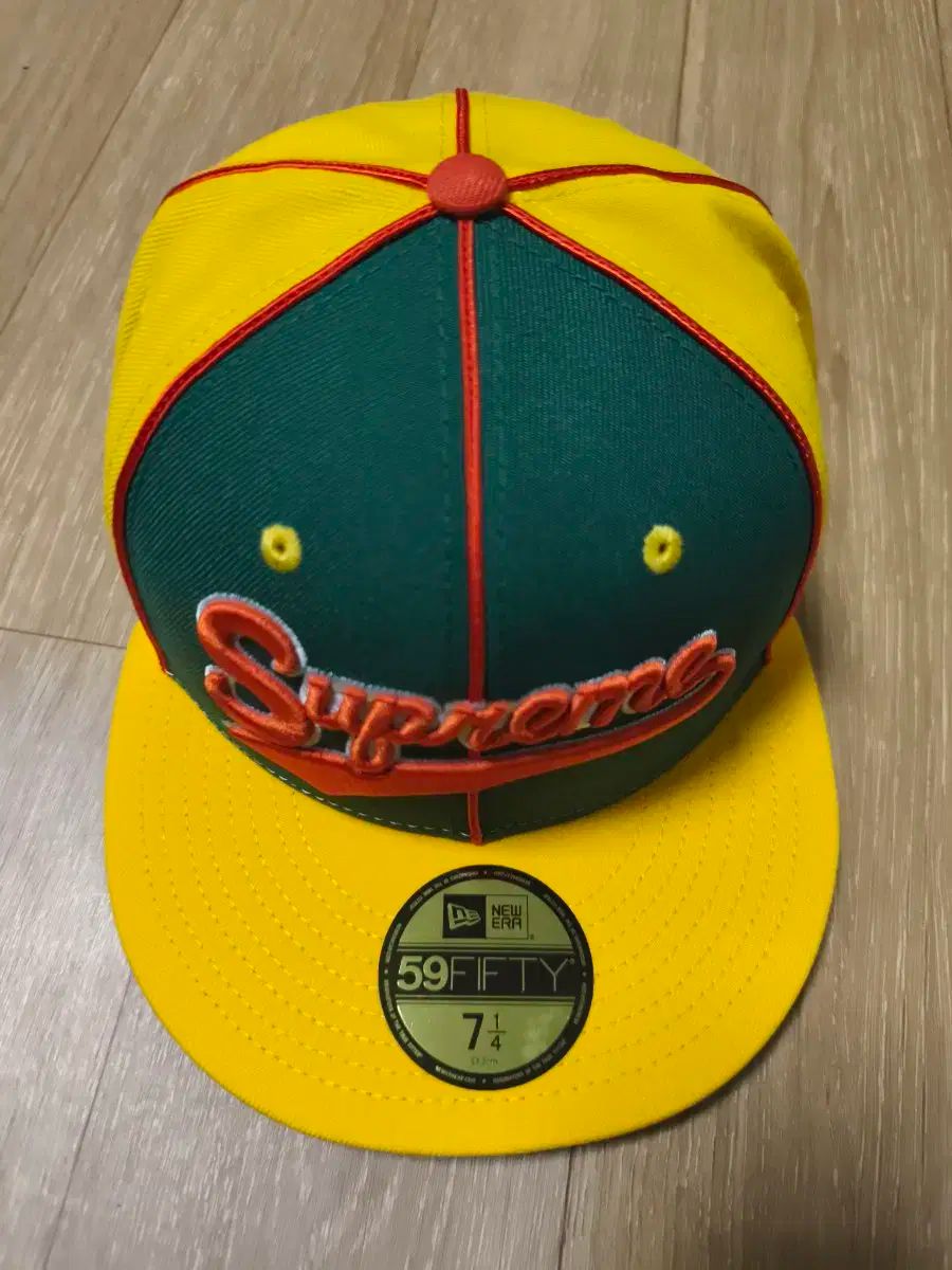シュプリーム ERA 59 FIFTY グリーン イェロー ボールキャップ 7 1 4