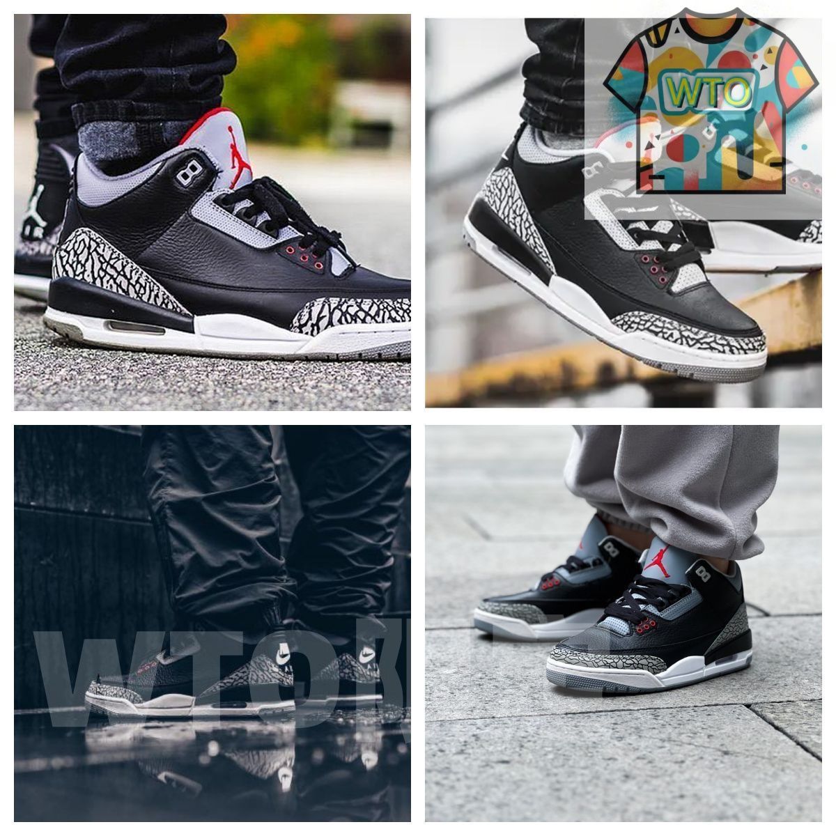 Nike Air Jordan 3 Retro OG Black Cement ナイキ エアジョーダン3 レトロ OG ブラックセメント854262-001-WTO輸入1