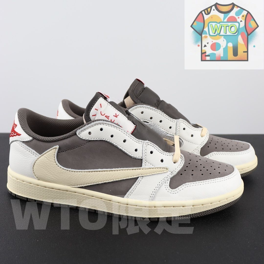 NIKE aj1 ホワイトブラウンモカバーブ-WTO輸入2