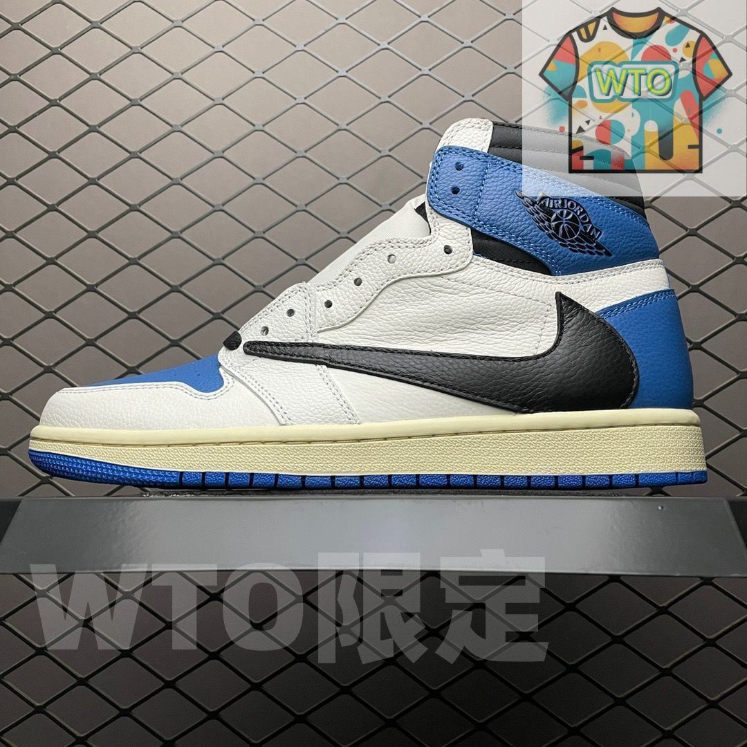 NIKE fragment x travis scott x air jordan 1 military blue aj1