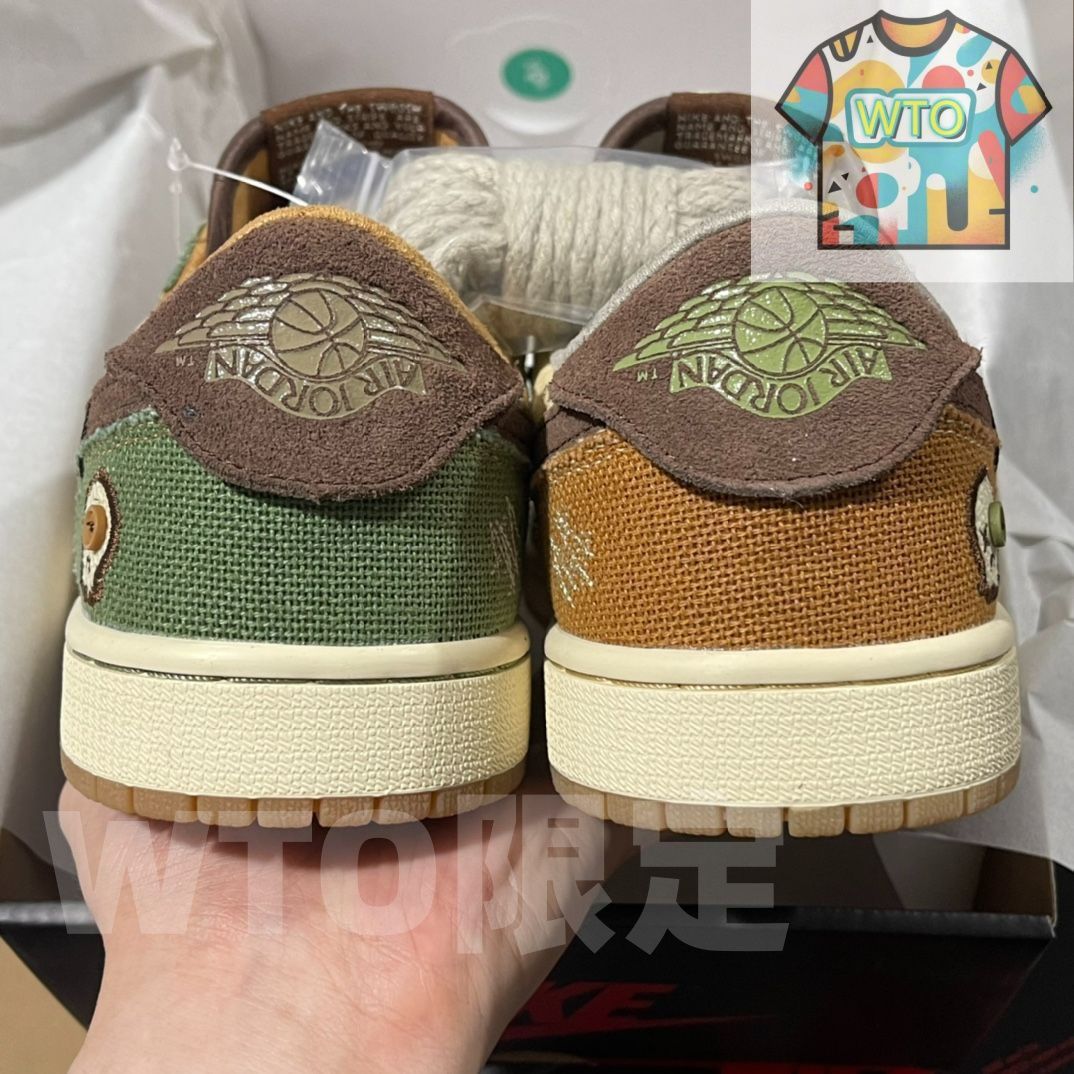 ザイオンウィリアムソン × ナイキ エアジョーダン1 ロー OG フラックス アンド オイルグリーン-WTO輸入2