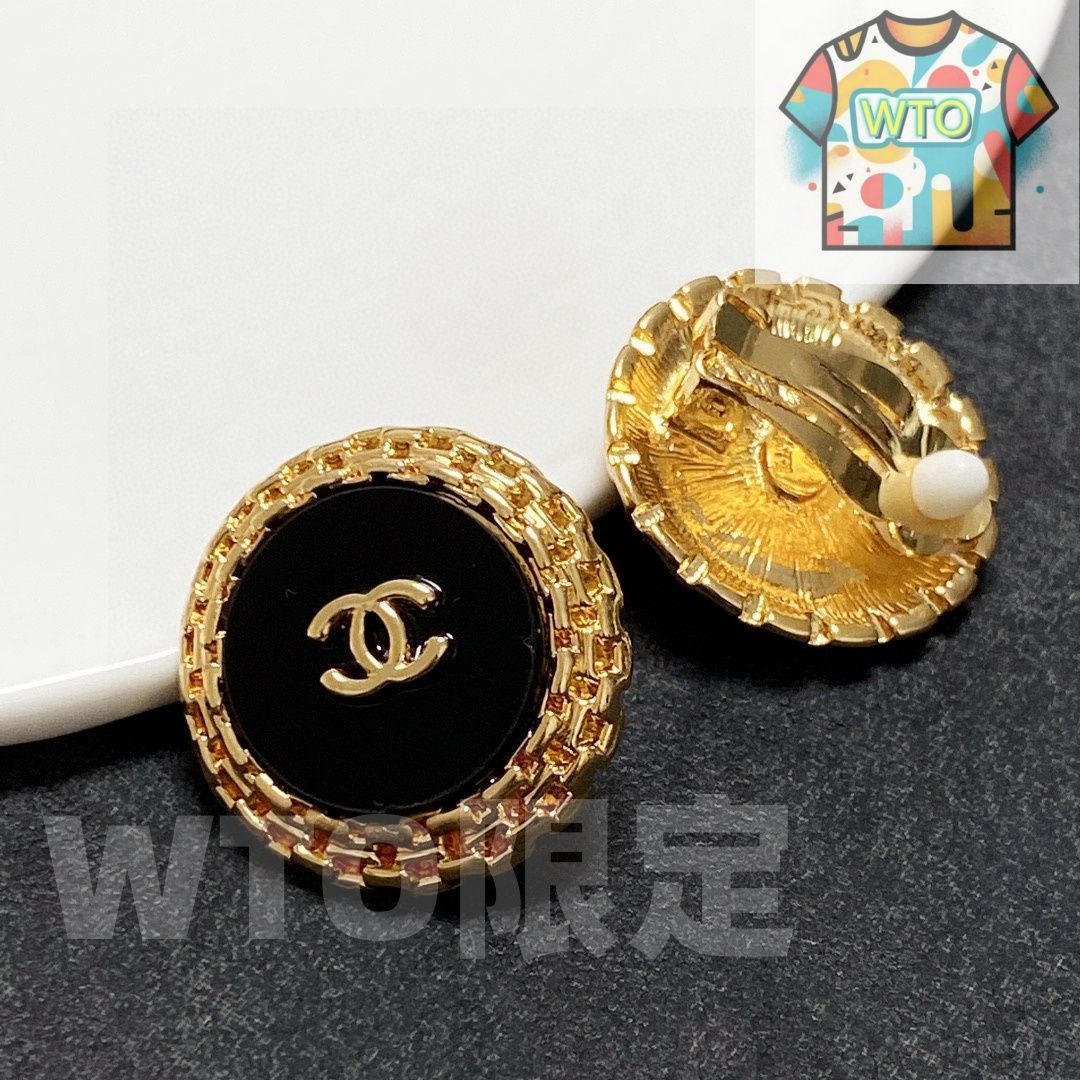  WTO通販 CHANEL ノンピアス イヤクリップ ダブル C ロゴデザイン -WTO輸入-KJJ 09 イヤリング ノンホールピアス アクセサリー