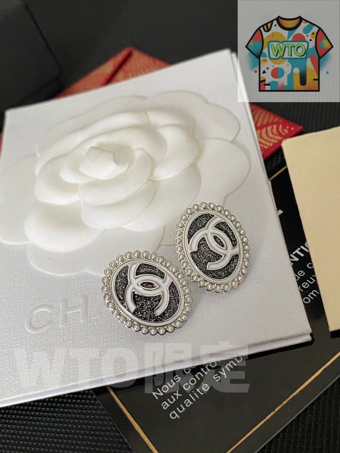 CHANEL リングパールサンフラワーレターイヤリング