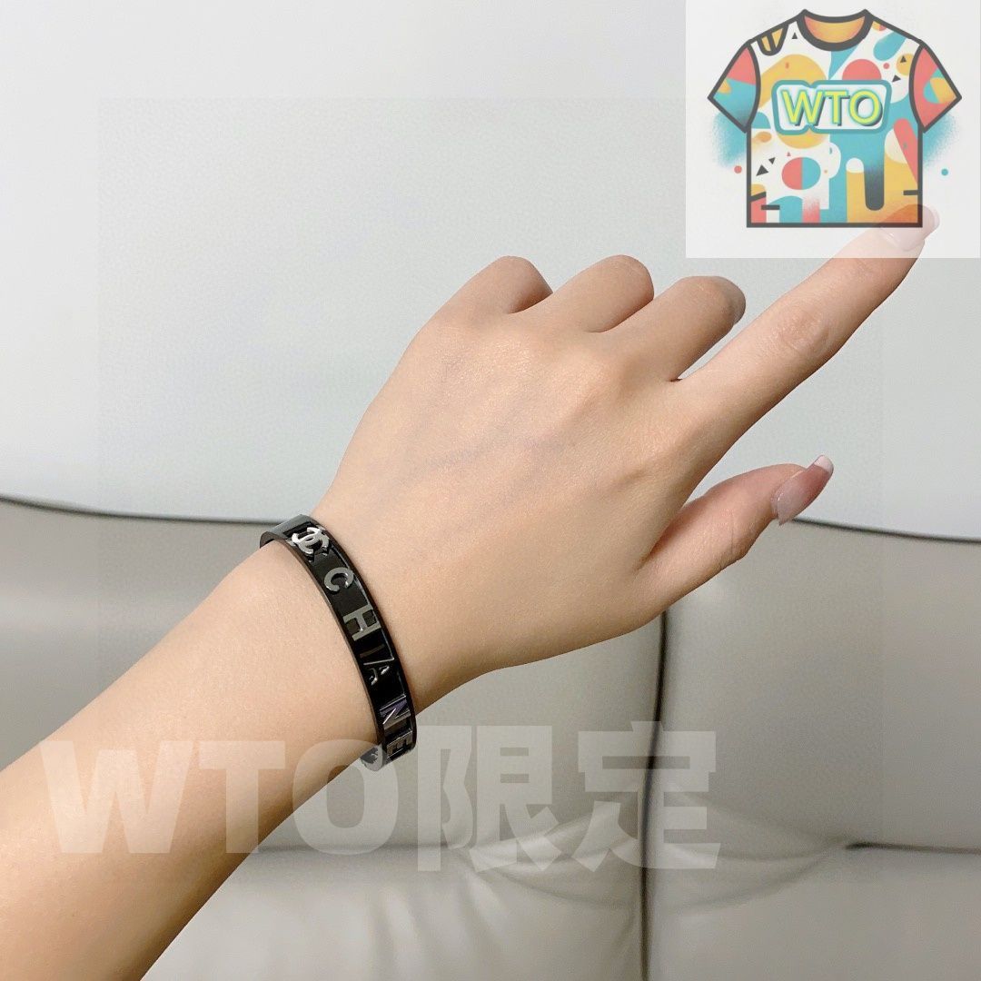 WTO通販 Chanel シャネル ナロー エングレーヴ カーボンブラック ブレスレット-WTO輸入-DCT 95