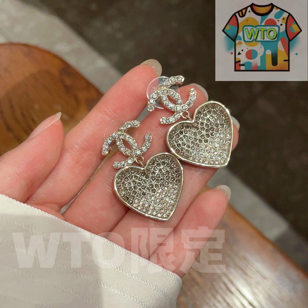  WTO通販 Chanel ダブル C イヤリング オリジナルリプリカロゴ 在庫 価格 WTO輸入 AYZ 84 イヤリング ノンホールピアス アクセサリー