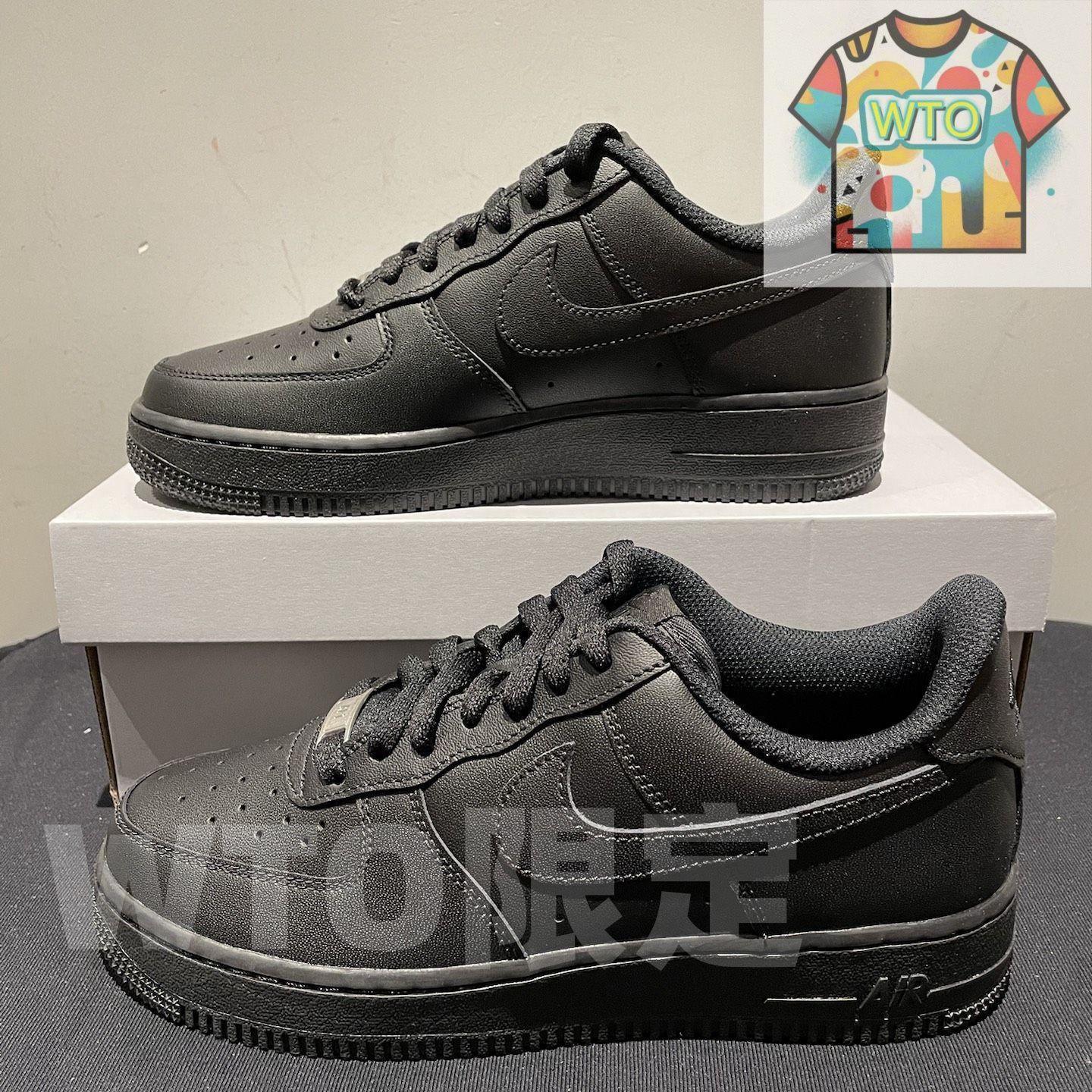 Nike Air Force 1 Low 07 Blackフラットシューズ-WTO輸入2