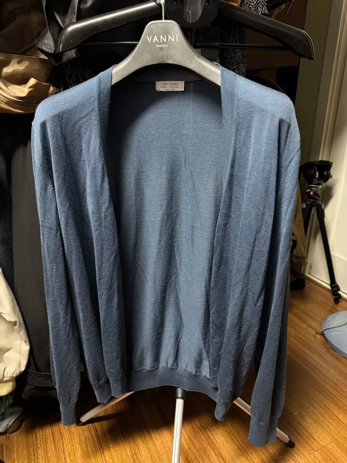 グランサッソ ウールカーディガン エメラルドCOLOR XL 103