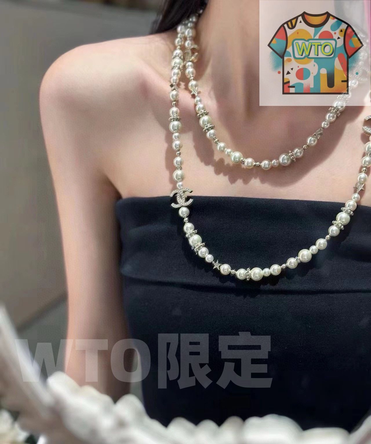  WTO通販 Chanel シャネル ダブル C パールネックレス 最新デザイン WTO輸入 GIE 77 イヤリング ノンホールピアス アクセサリー