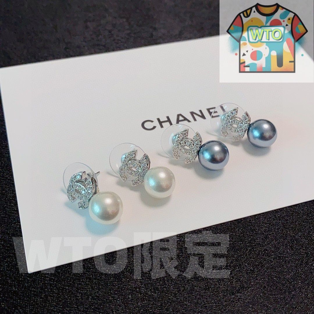  WTO通販 Chanel シャネル ダブル C パール スモール イヤリング-WTO輸入-DFK 29 イヤリング ノンホールピアス アクセサリー