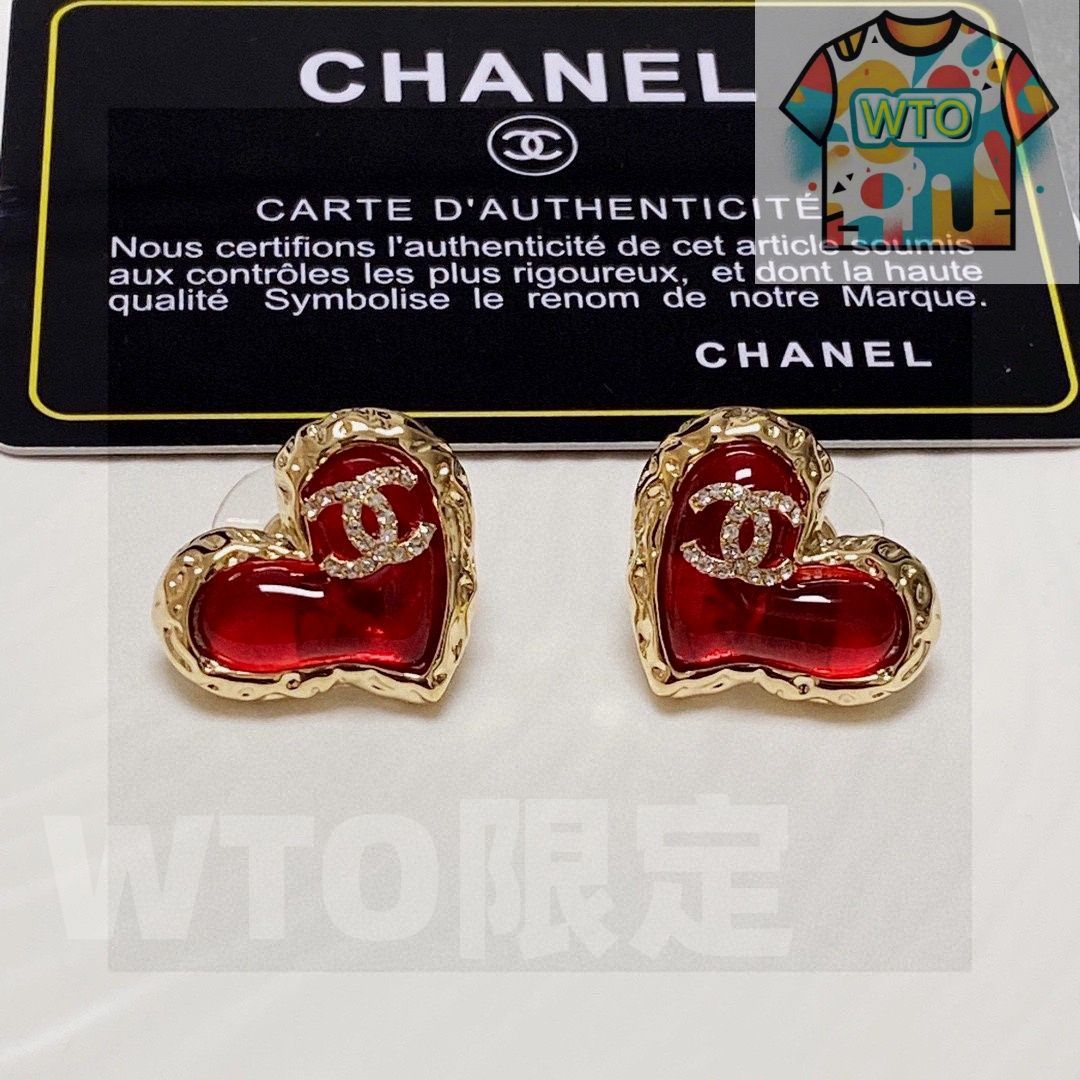 WTO通販 Chanel シャネル クラシック ハート&ダブル C イヤリング-WTO輸入-KAE97