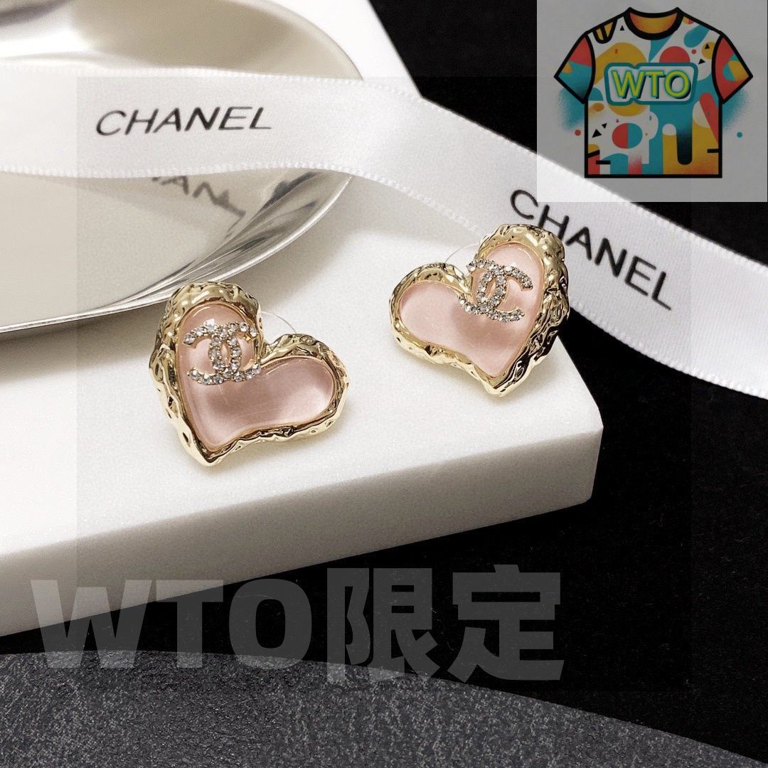 WTO通販 Chanel シャネル クラシック ハート&ダブル C イヤリング-WTO輸入-EJP86