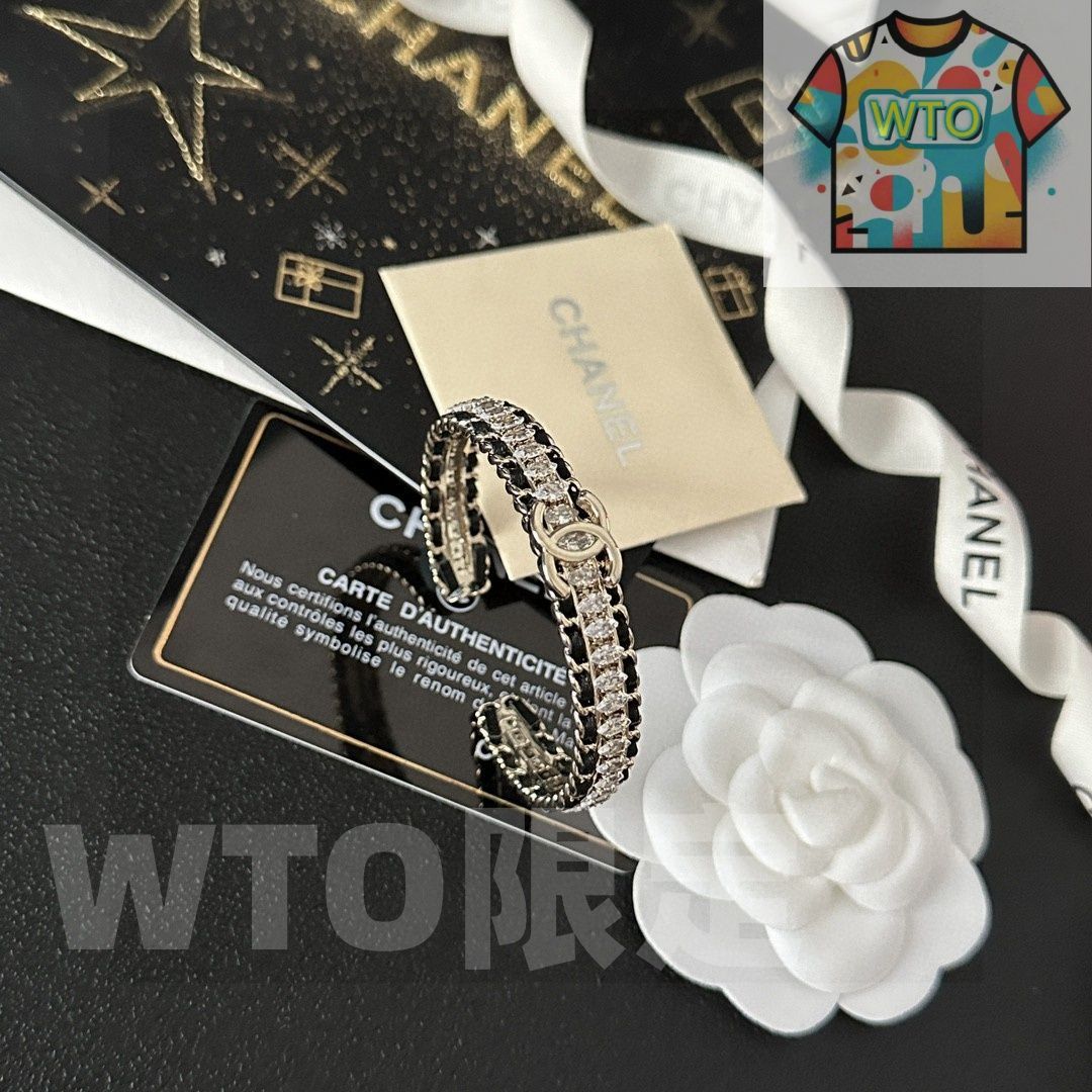 WTO通販 Chanel シャネル スワロフスキー クリスタル レザーチェーン ブレスレット-WTO輸入-TIX 98