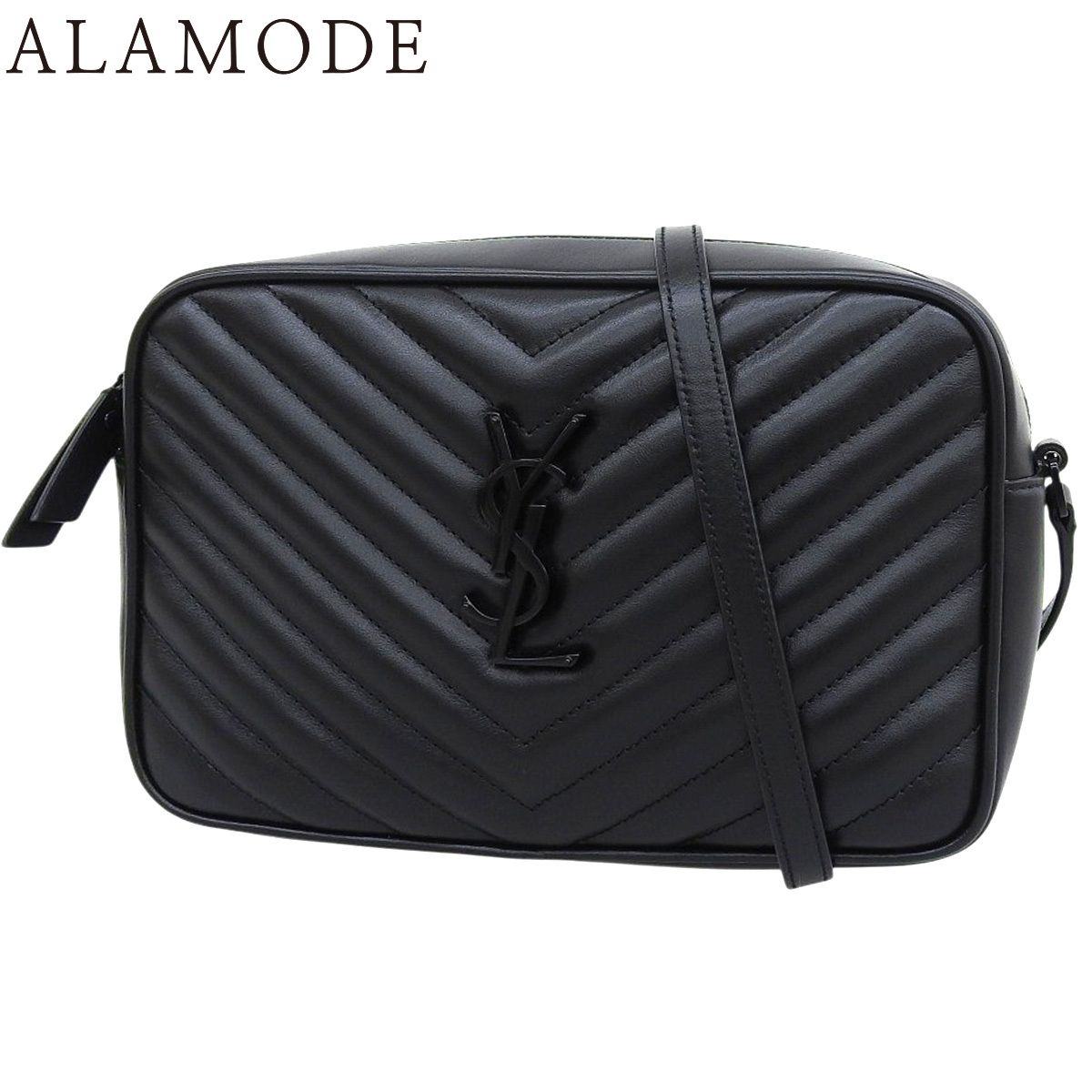 モノグラム サンローラン ルーカメラバッグ サンローラン SAINT LAURENT ルーカメラバッグ 612544 ネイビー レザー