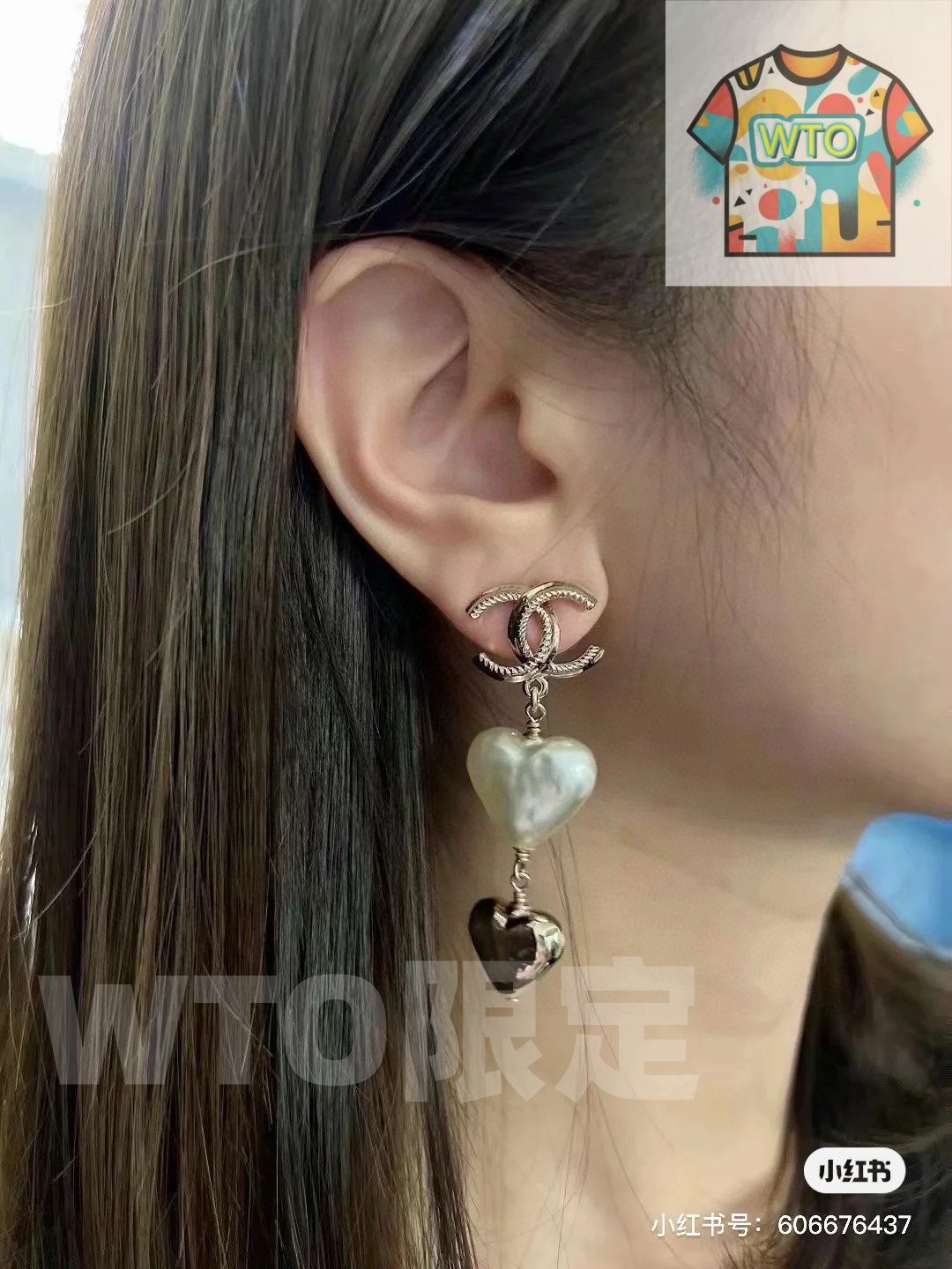  WTO通販 Chanel シャネル 浅金色ハート型イヤリング 早春トレンド対応 WTO輸入 KUD 12 イヤリング ノンホールピアス アクセサリー