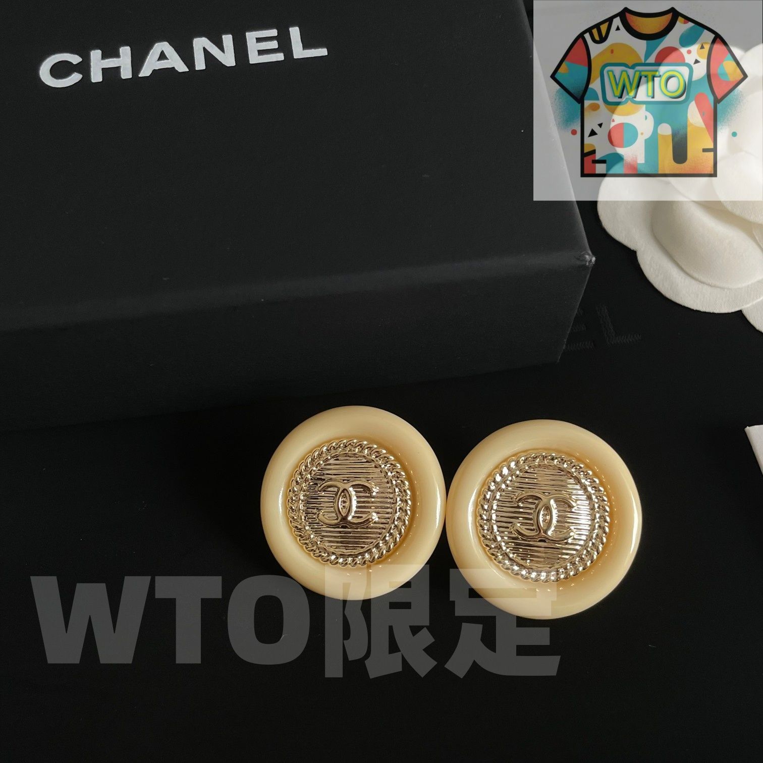  WTO通販 Chanel シャネル ヴィンテージ ダブル C イヤリング WTO輸入 KGF 13 イヤリング ノンホールピアス アクセサリー