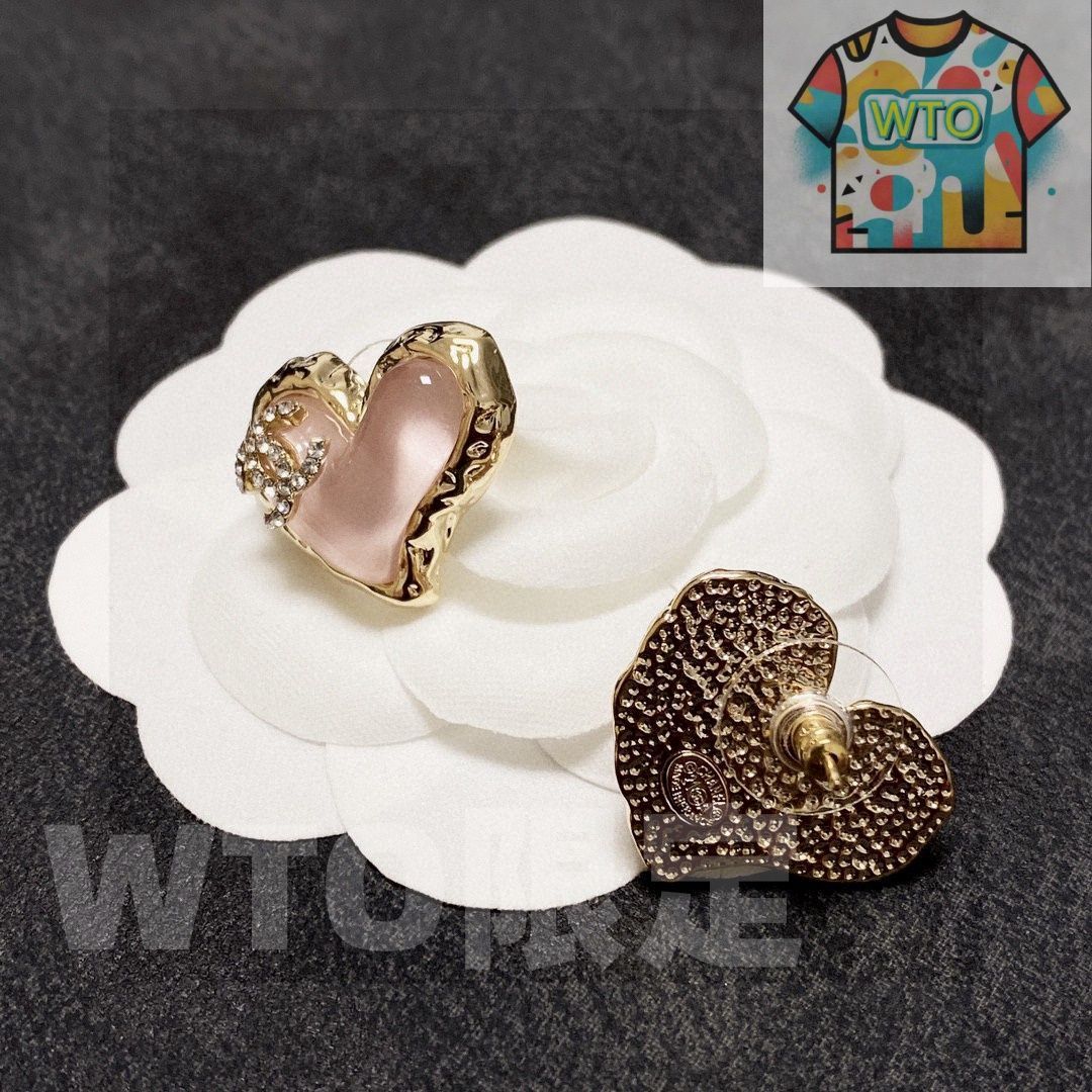  WTO通販 Chanel シャネル クラシック ハート＆ダブル C イヤリング-WTO輸入-EJP 86 イヤリング ノンホールピアス アクセサリー