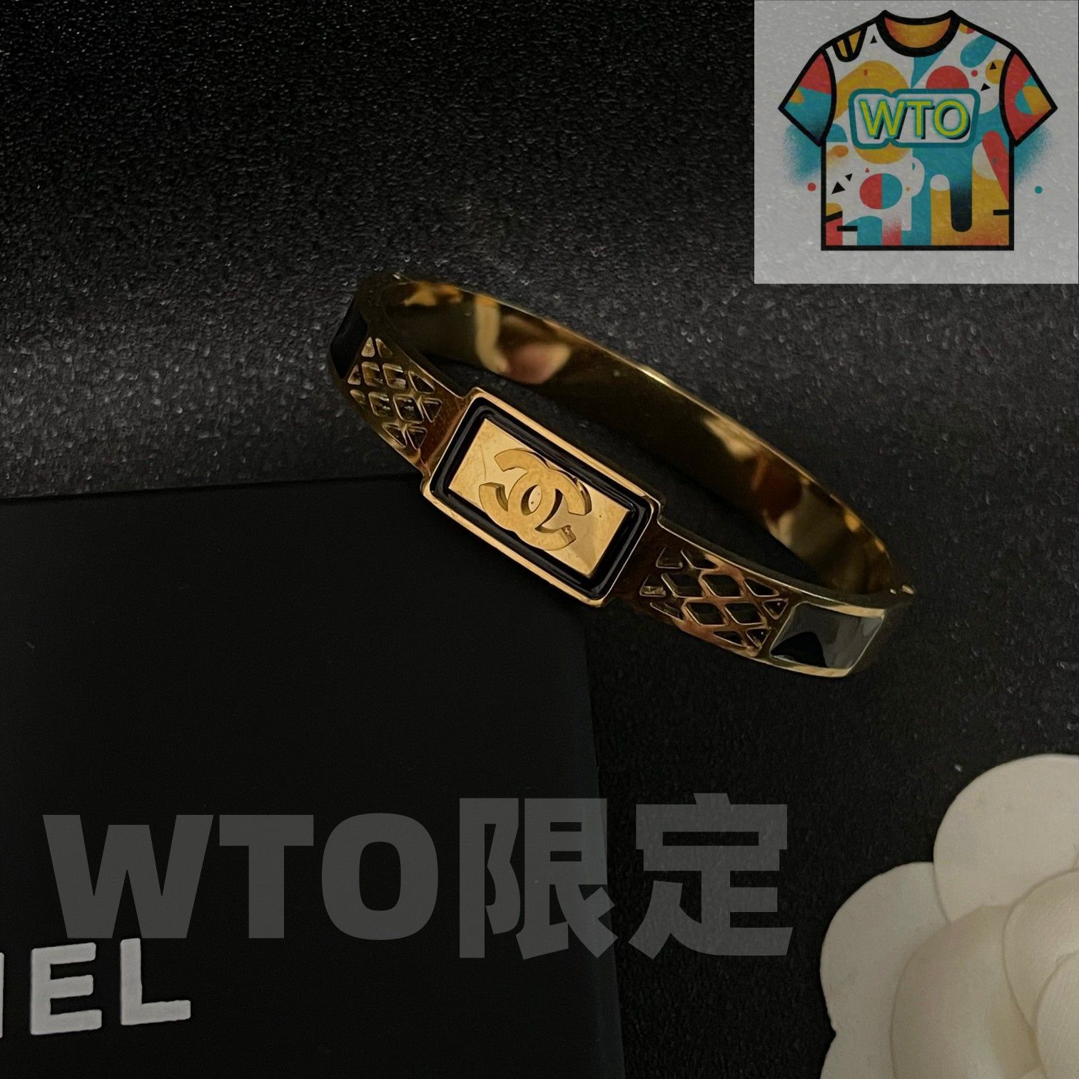  WTO通販 CHANEL ダブル C オープンワーク ブレスレット ステンレス ハイグレード-WTO輸入-IFH 36 イヤリング ノンホールピアス アクセサリー