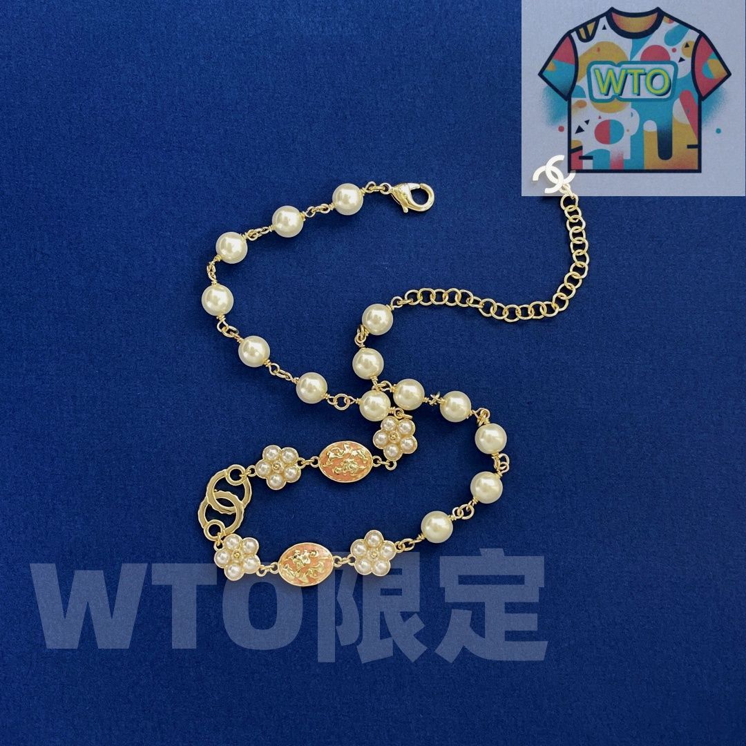 WTO通販 CHANEL シャネル 小香風 ファッション ビンテージ 真珠と花柄 楕円パーツ 彫花 ダブル C 字母 真珠ネックレス 在庫 価格-WTO輸入-BTW 13