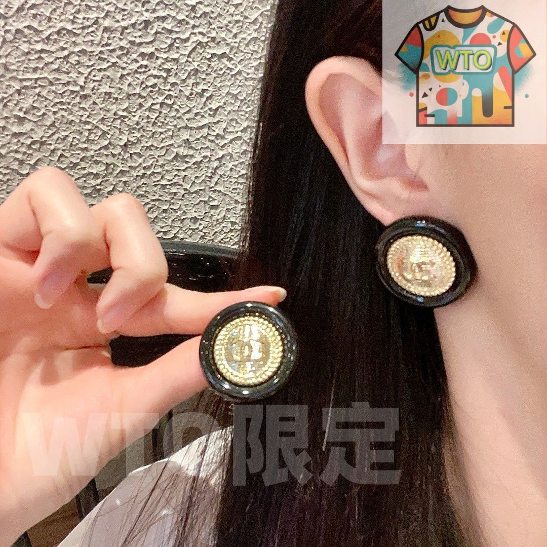 WTO通販 Chanel シャネル ヴィンテージ ダブル C イヤリング-WTO輸入-FVQ58