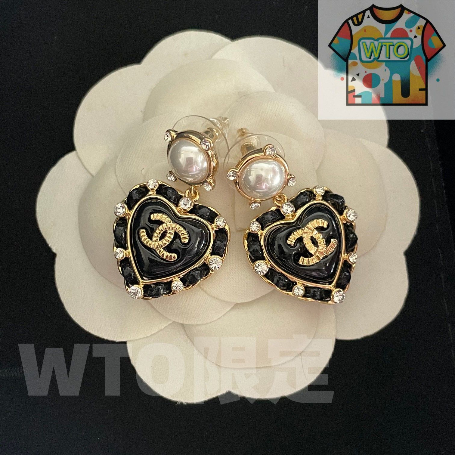  WTO通販 Chanel ダブル C イヤリング オリジナルリプリカロゴ 在庫 価格-WTO輸入-LNH 05 イヤリング ノンホールピアス アクセサリー