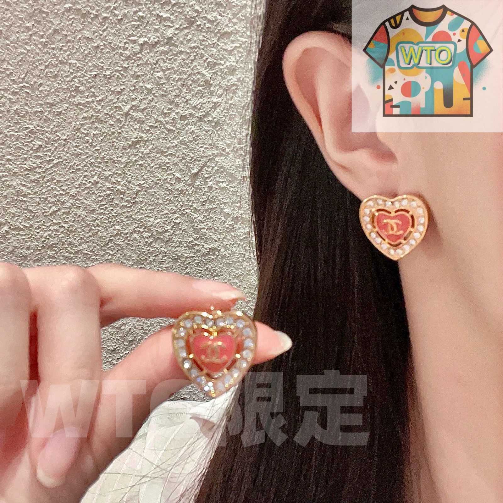 WTO通販 Chanel ダブル C イヤリング オリジナルリプリカロゴ 在庫 価格-WTO輸入-CHU23