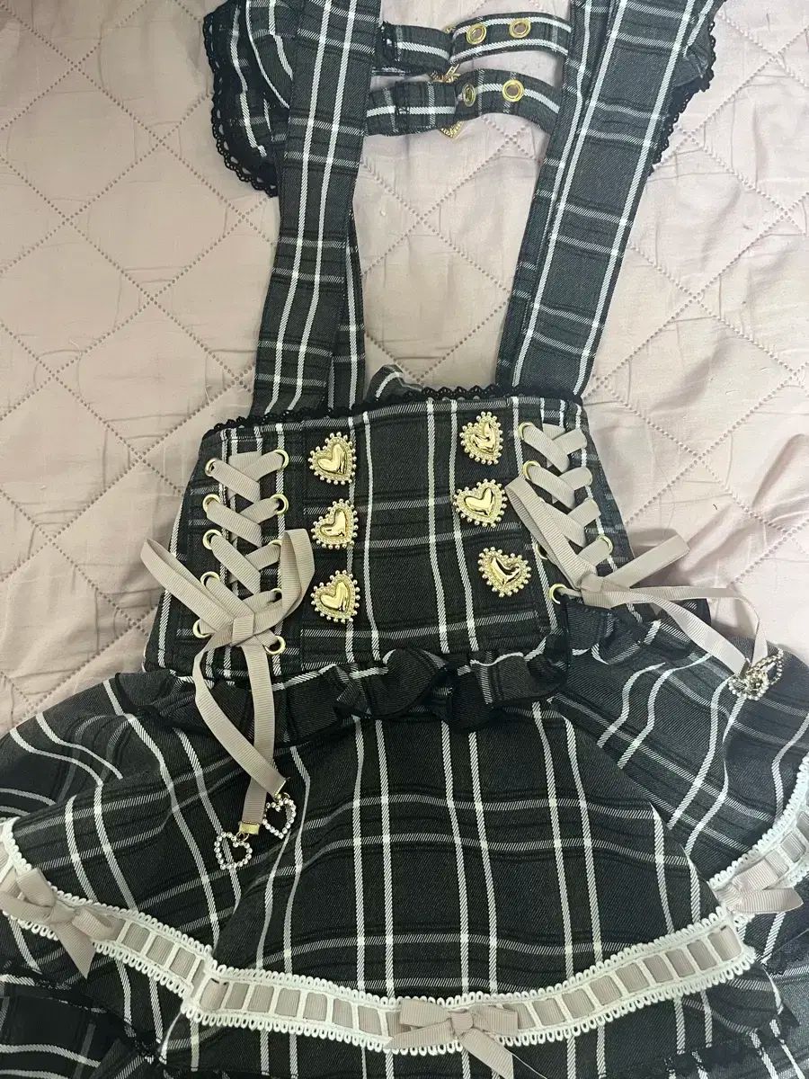 リズリサ スカート ラダー リボン ティアード スカパン 2連ベルト 量産型 地雷系