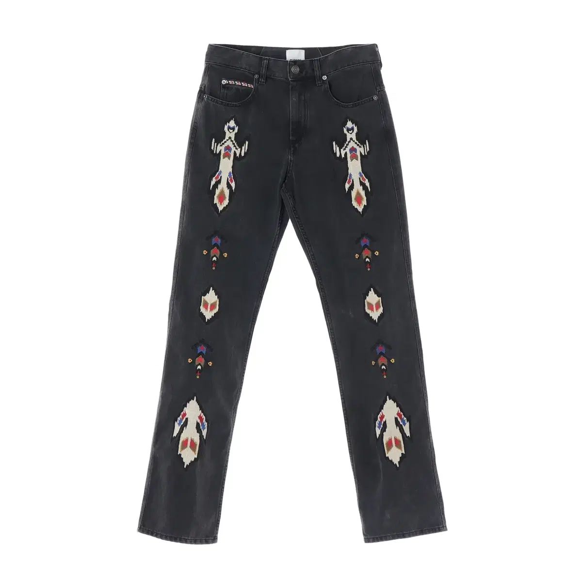 イザベルマラン グレー ルー 刺繍 デニム ズボン W30