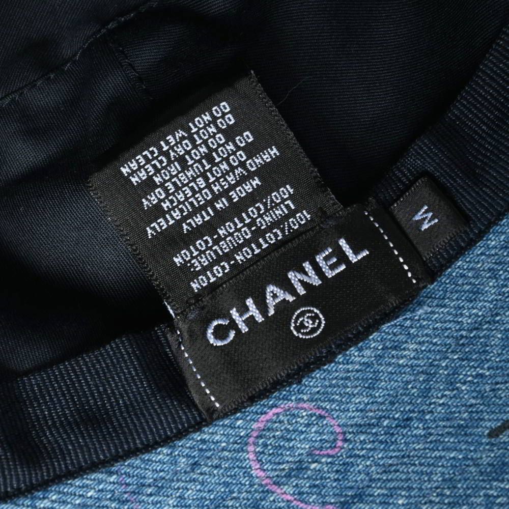 CHANEL デニムクラッシャー ロゴプリント バケットハット - メルカリ