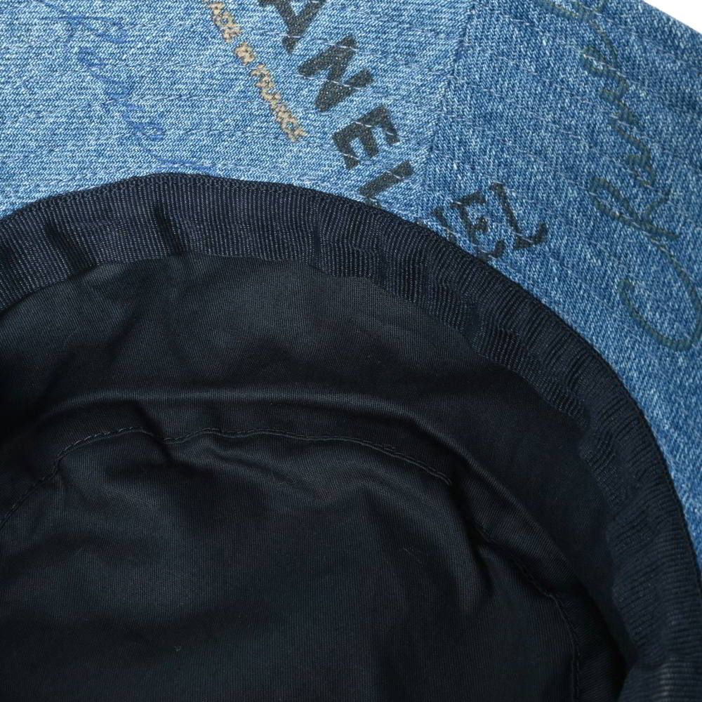 CHANEL デニムクラッシャー ロゴプリント バケットハット - メルカリ