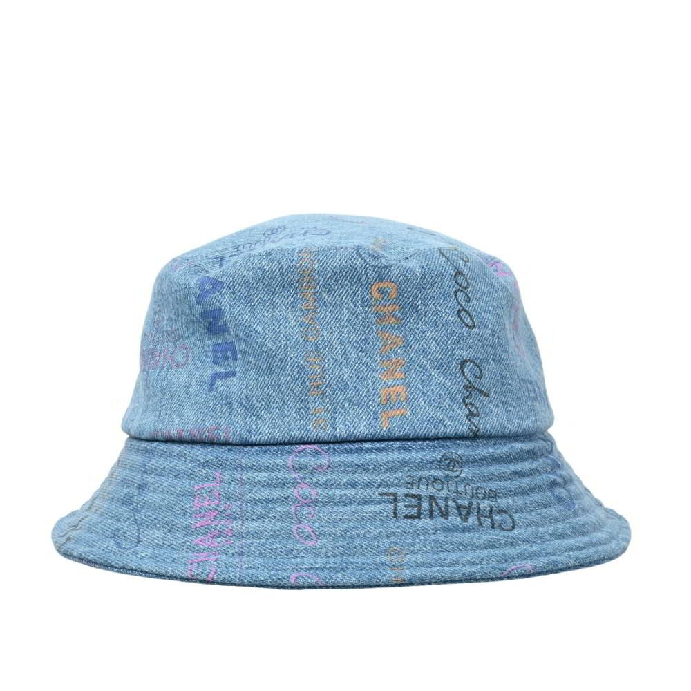 CHANEL デニムクラッシャー ロゴプリント バケットハット