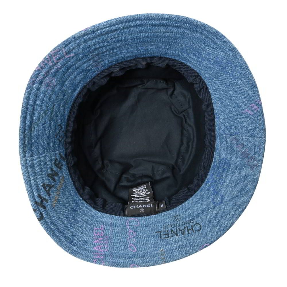 CHANEL デニムクラッシャー ロゴプリント バケットハット - メルカリ