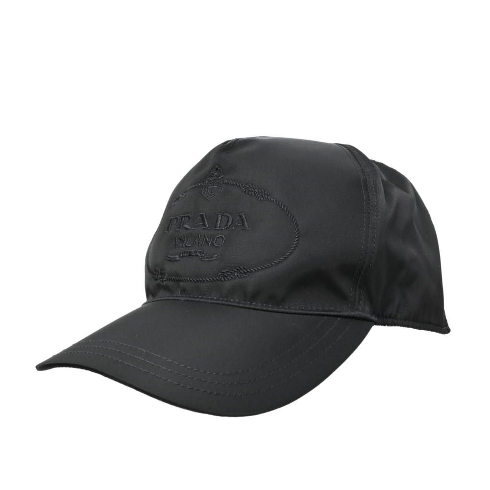 PRADA ロゴ 刺繍 ナイロン ベースボール キャップ