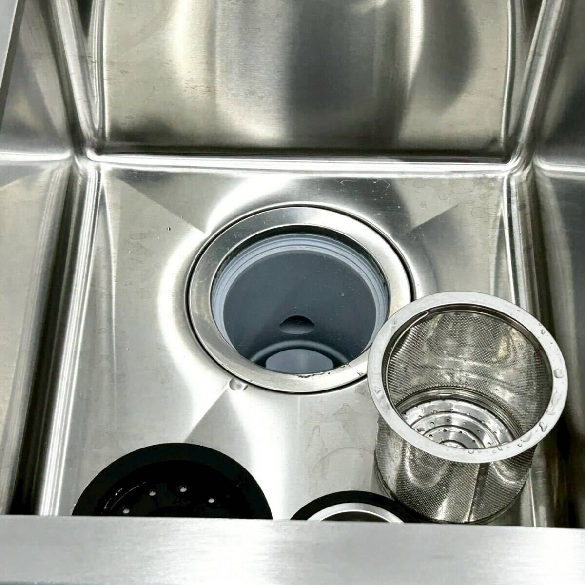 ステンレス 2槽シンク W900×D600×H800(1040)mm