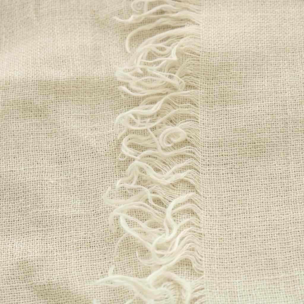  アソースメレ ASAUCE MELER ストール フリンジ リネン 麻 アイボリー AN 8 ストール ショール 小物