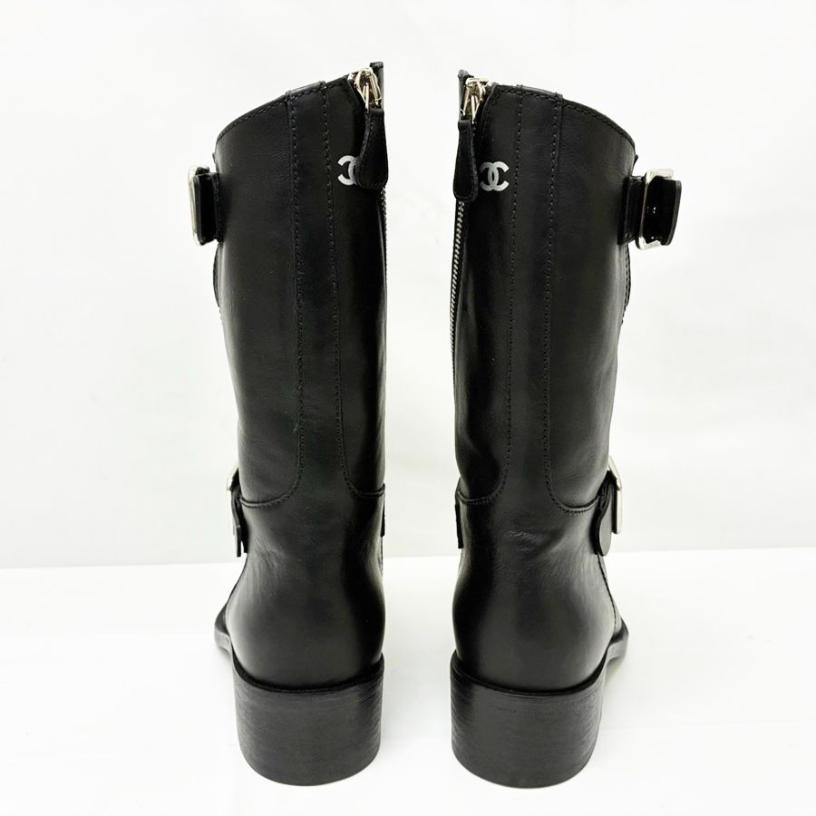 併売商品※◇中古美品◇CHANEL【シャネル】エンジニアブーツ レザー