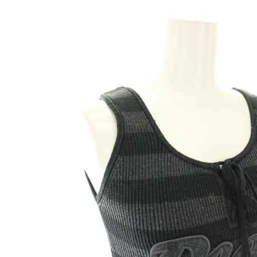 hysteric glamour ボーダータンク ヒステリックグラマー HYSTERIC GLAMOUR タンクトップ リブ編み