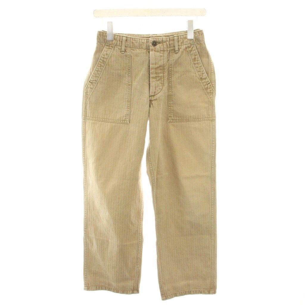ウエアハウス WAREHOUSE ベイカーパンツ ボタンフライ W29 ベージュ YT