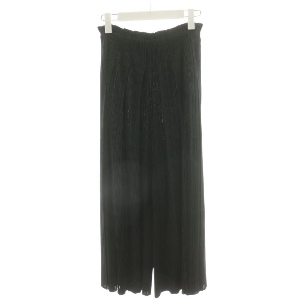 プリーツプリーズ PLEATS PLEASE イッセイミヤケ 19 SS ワイドプリーツパンツ イージーパンツ 1 黒 ブラック PP 91-JF 125 AN 18