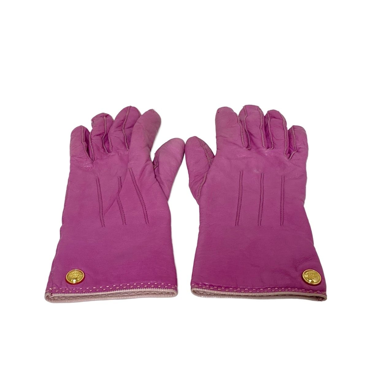 COACH コーチ 手袋 レディース - ピンク レザー