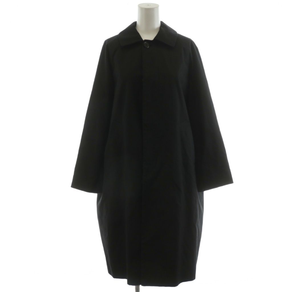 ヤエカ YAECA ステン コート ロング丈 コットン アウター S 黒 ブラック 62505 AN26