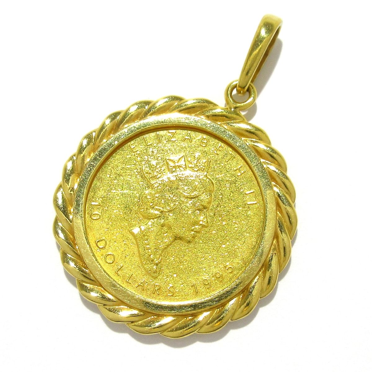 Unbranded ノーブランド ペンダントトップ K24×K18 メイプルコイン 1 4オンス 総重量11.0g