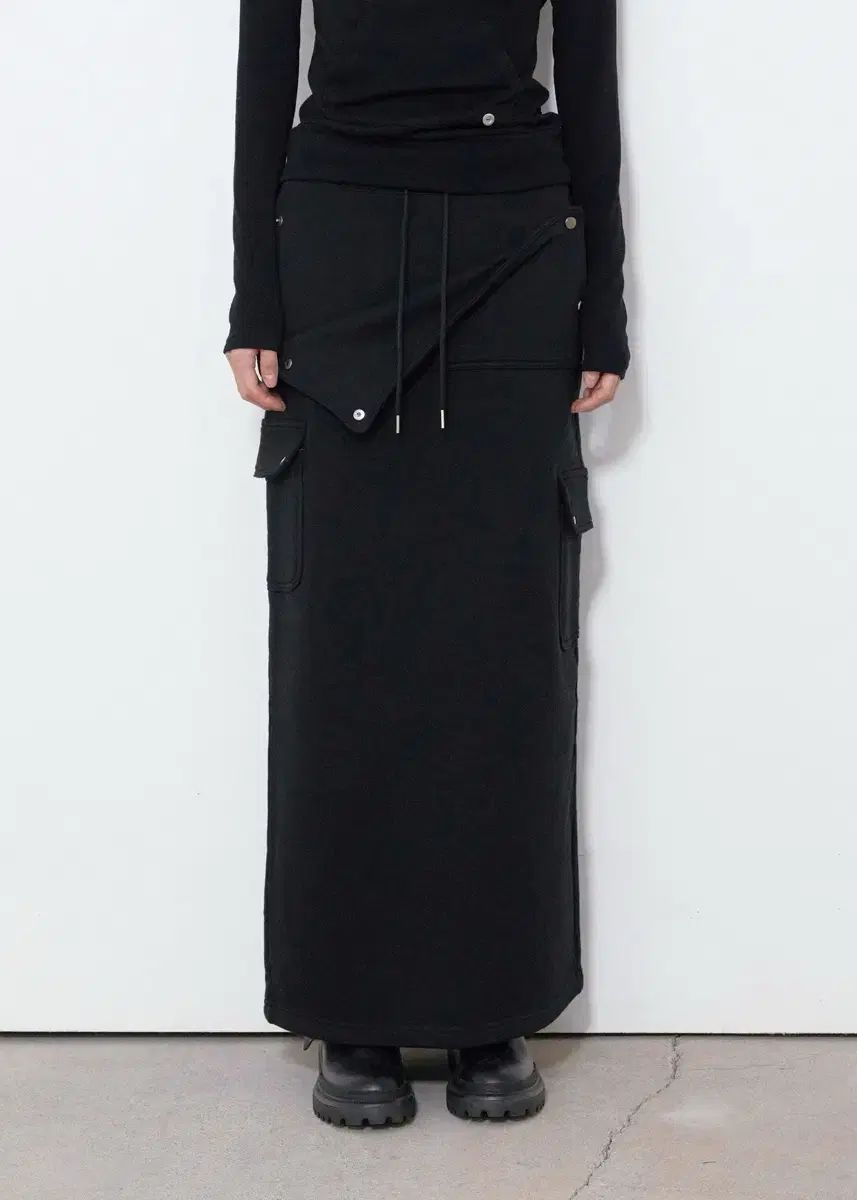 BOHEMSEO ボヘミアンソウル OPEN POCKET MAXI SKIRT ブラック