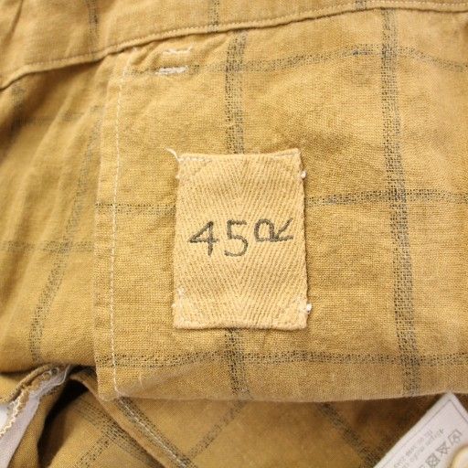 【中古】フォーティーファイブアールピーエム  45R 45rpm ワイドパンツ ジップフライ チェック柄 麻 リネン 2 茶 フォーティーファイブアールピーエム 45R 45rpm ワイドパンツ ジップ