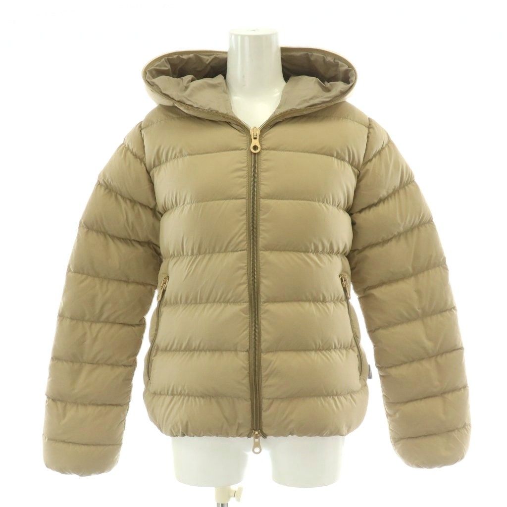 デュベティカ DUVETICA ティアロンドゥエ THIALONDUE ダウンジャケット ジップアップ アウター 40 ベージュ フード付き YM