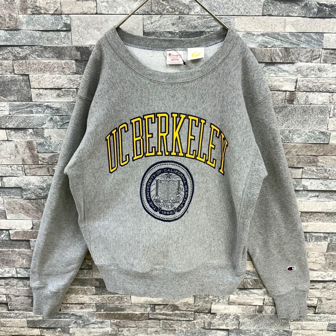 champion チャンピオン REVERSE WAVE リバースウィーブ CALタグUC BERKELEY目ロゴ カレッジスウェットトレーナー グレー アメリカ製 USA M