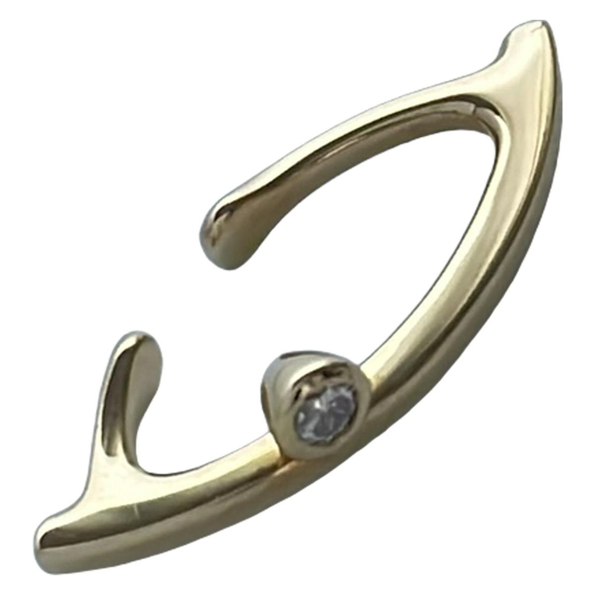 Hirotaka ヒロタカ K10×ダイヤモンド イヤーカフ 片方のみ 0.06カラット 総重量 1.2g